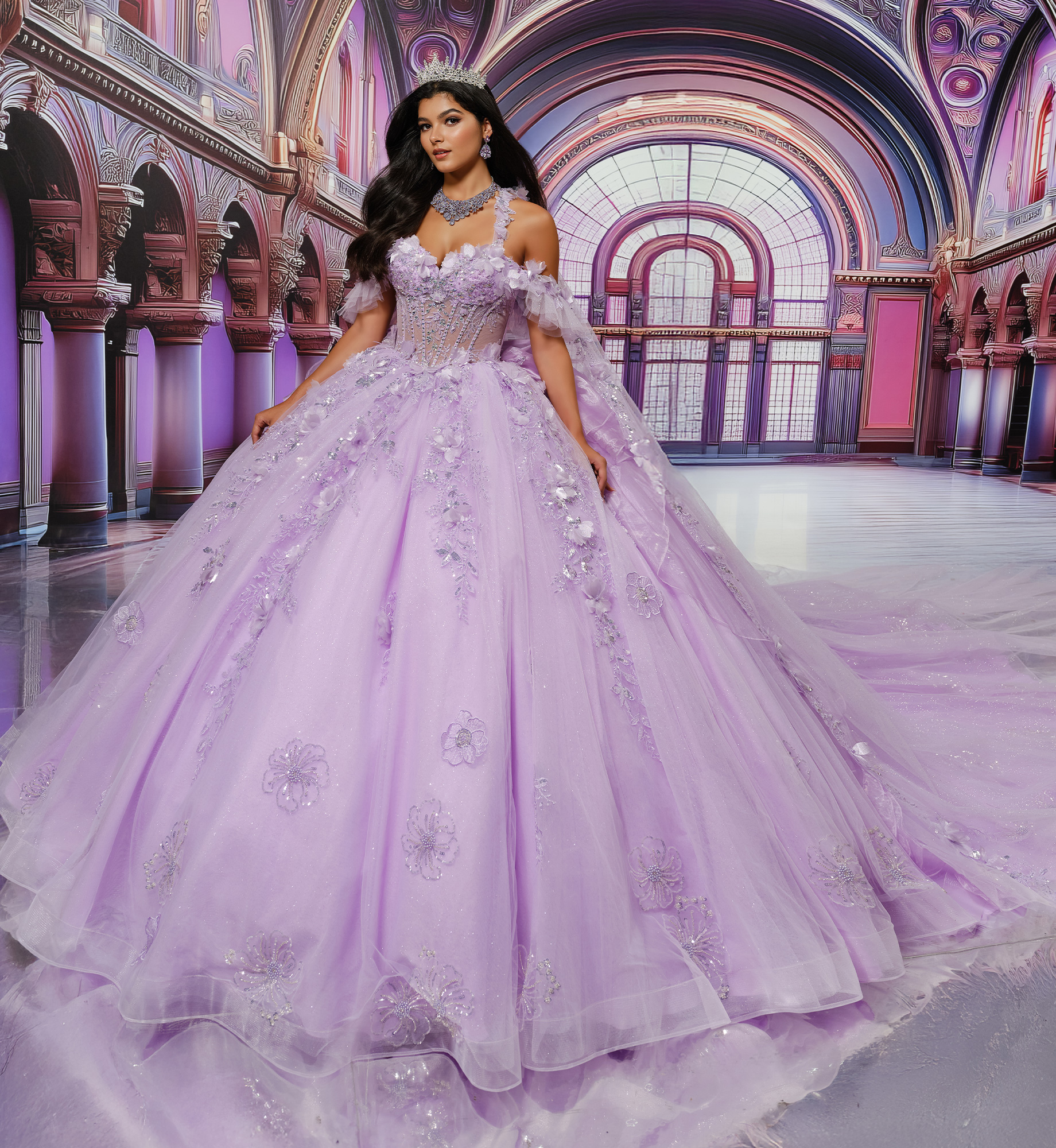 Princesa by Ariana Vara PR30227 in Lilac