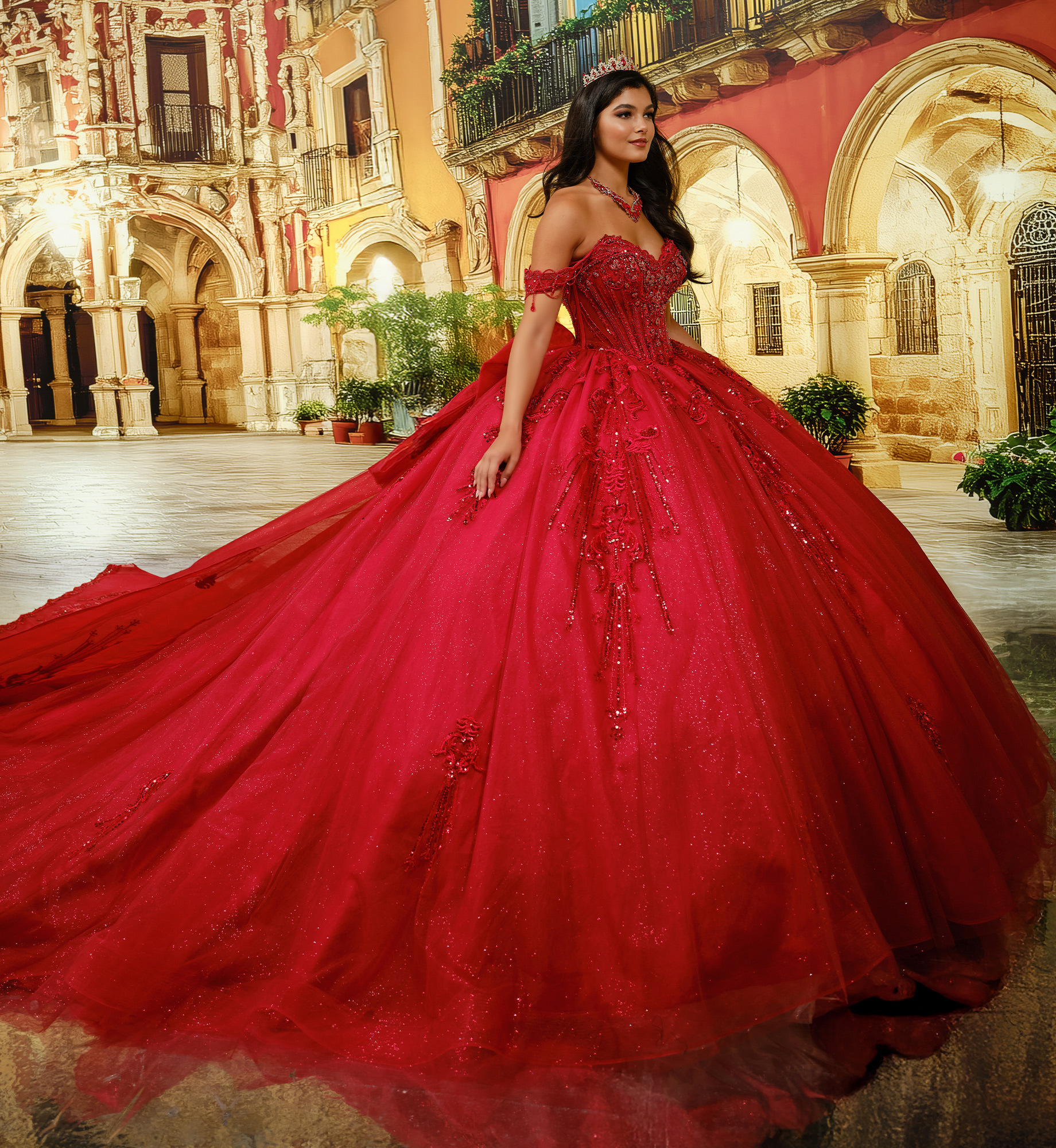 Princesa by Ariana Vara PR30229 in Ruby