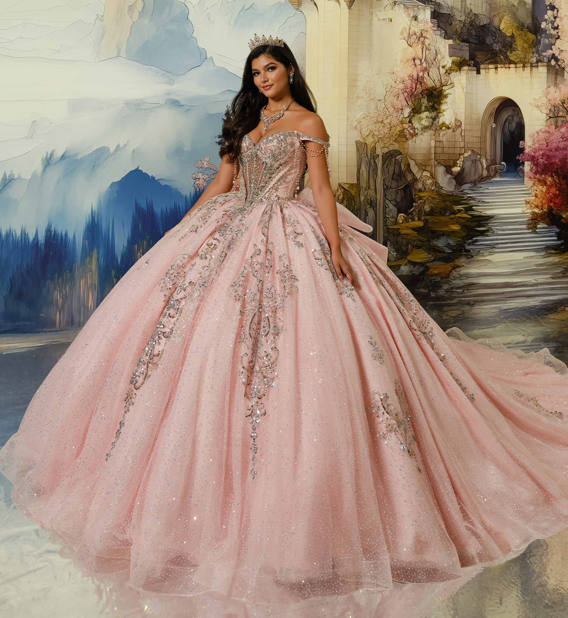 Princesa by Ariana Vara PR30231 in Pink / Silver
